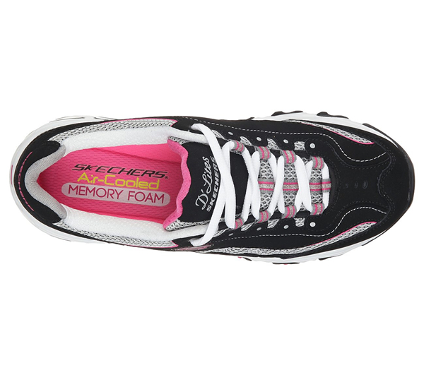 Skechers Women D'lites - Life Saver Black/Pink