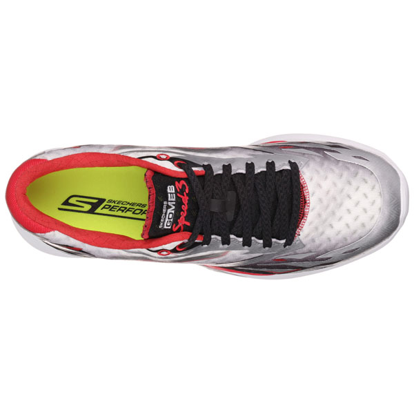 Skechers Men Extra Wide Fit (4E) Shoes - Speed Silver/Red