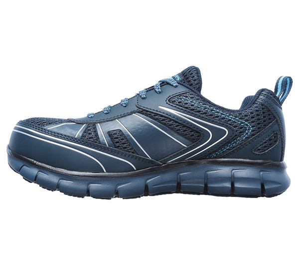 Skechers Women Work: Synergy - Algonac Alloy Toe Navy/Silver