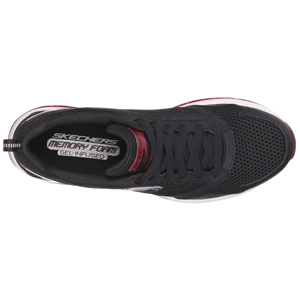 Skechers Men Extra Wide Fit (4E) Shoes - Black/Red