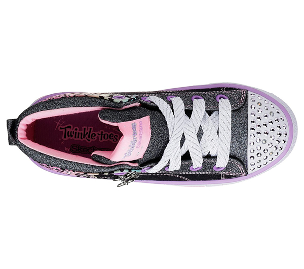 Skechers Girls Twinkle Toes: Shuffles - Journey Jumpz Black/Multi