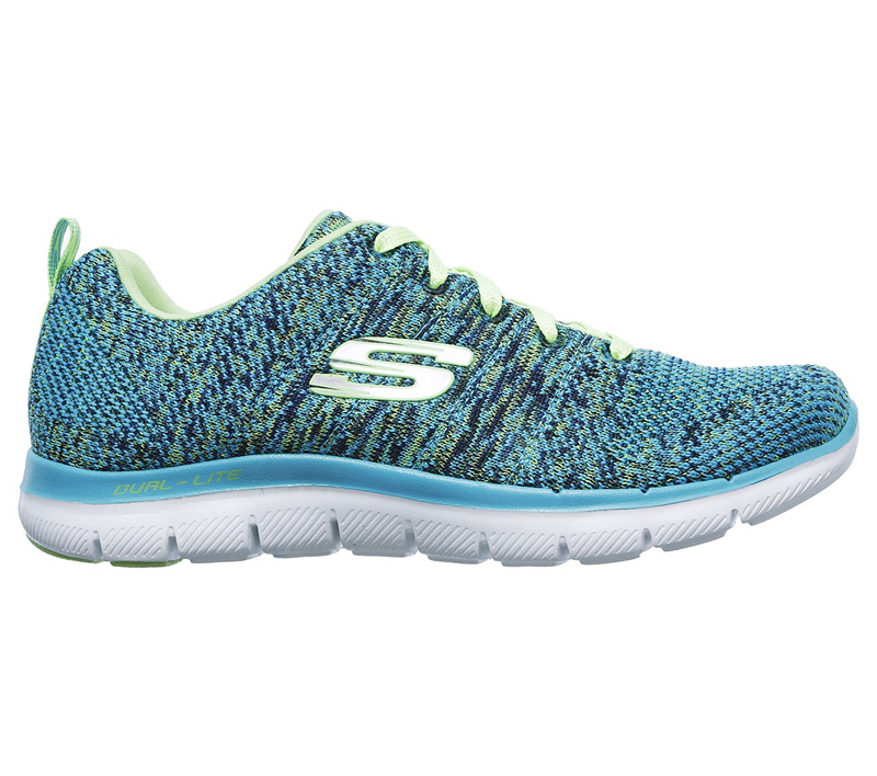 Skechers Women Flex Appeal 2.0 - High Energy Blue/Lime