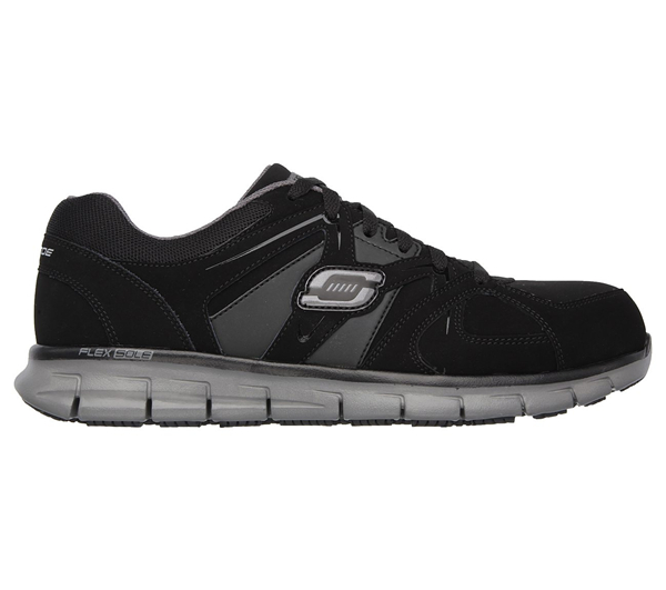 Skechers Men Work: Relaxed Fit Synergy - Ekron Alloy Toe Black/Charcoal