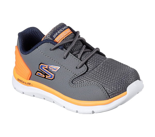 Skechers Boys Skech-Lite - Micropower Charcoal/Orange