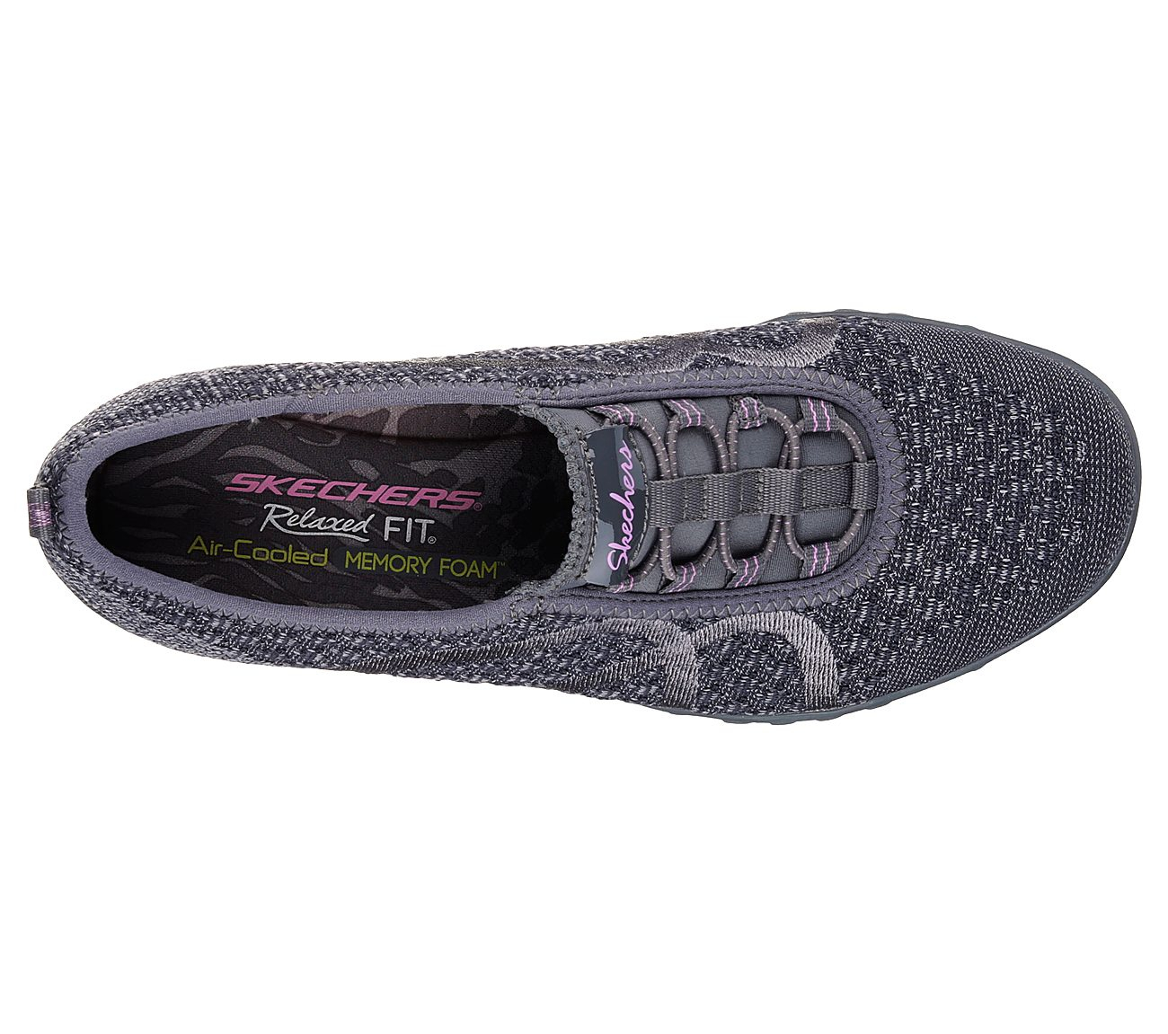 Skechers Women Relaxed Fit: Breathe Easy - Fortune-Knit Charcoal