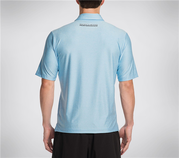 Skechers Men GO Golf Pine Valley Polo Shirt Light Blue