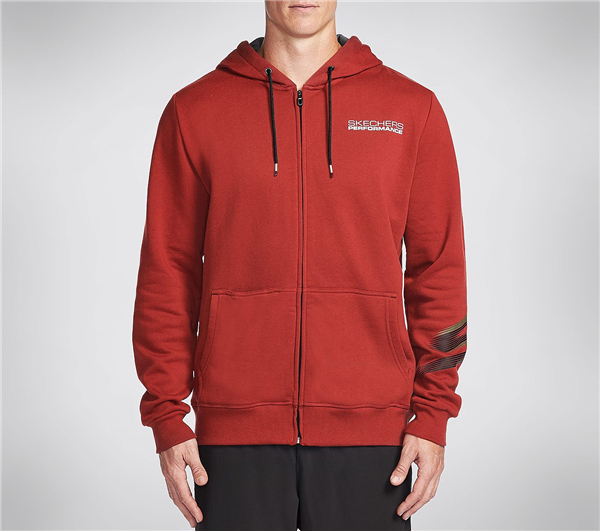 Skechers Men Launch Zip Hoodie Red