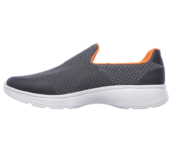 Skechers Men GOwalk 4 - Expert Charcoal/Orange