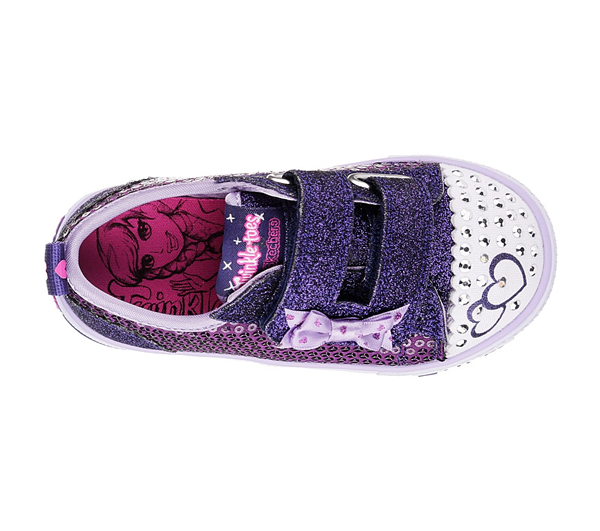 Skechers Girls Twinkle Toes: Shuffles - Itsy Bitsy Purple/Blue