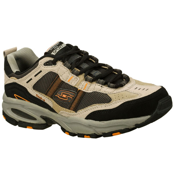 Skechers Men Extra Wide Fit (4E) Shoes - Trait Taupe/Black