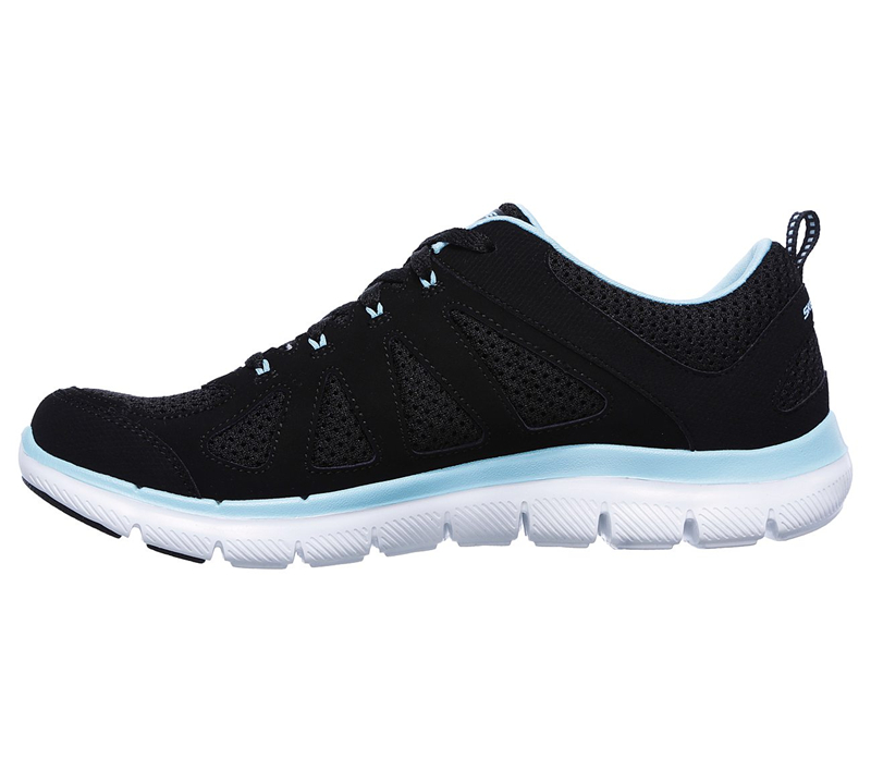 Skechers Women Flex Appeal 2.0 - Simplistic Black/Turquoise