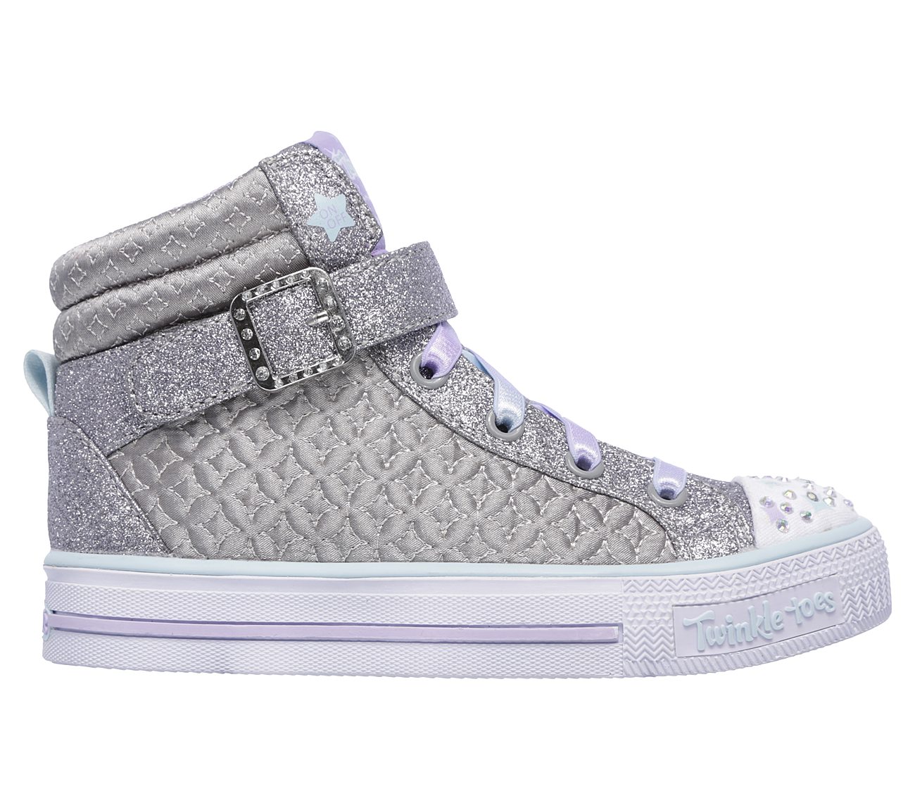 Skechers Girls Twinkle Toes: Shuffles - Twinkle Charm Gunmetal