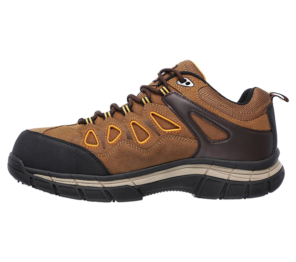 Skechers Men Work: Relaxed Fit Dunmor Comp Toe Brown/Orange