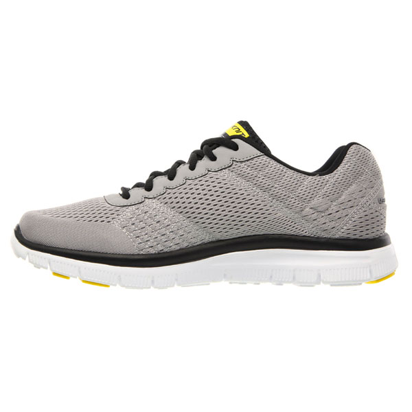 Skechers Men Wide Fit (2E) Shoes - Covert Activity Light Gray/Yellow