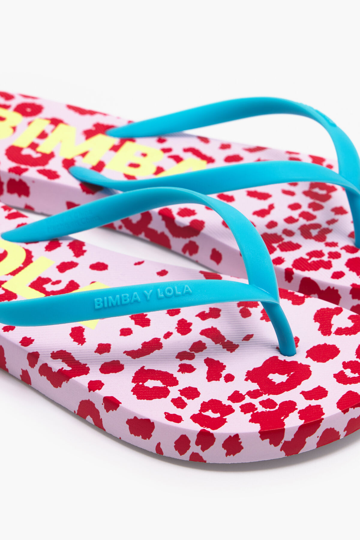 Chancla print Leopard rojo