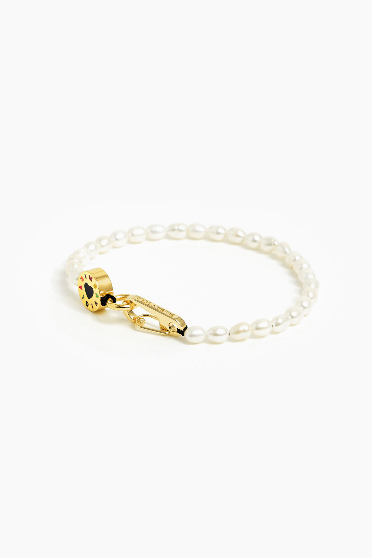 Pulsera fina logo perlas