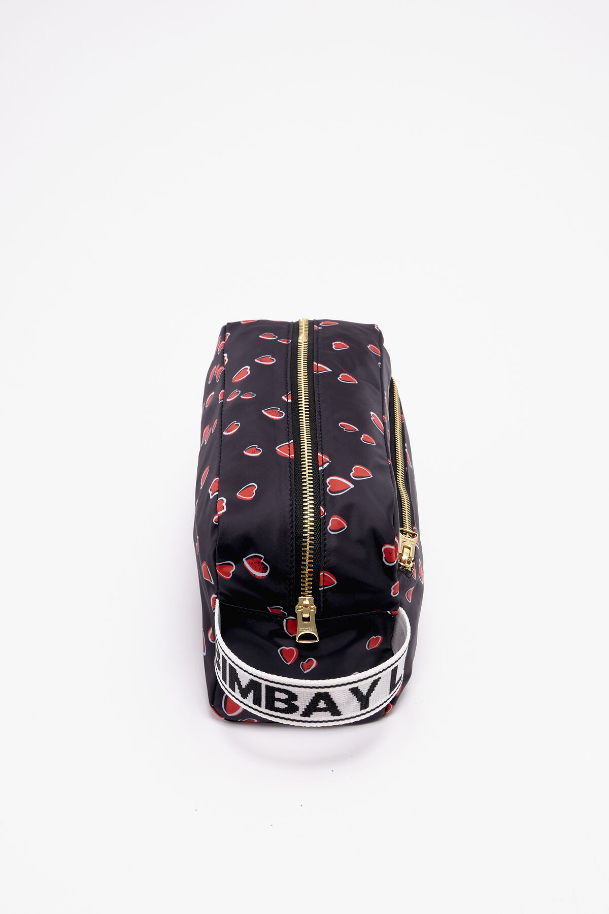 Neceser rectangular L print Small Hearts negro