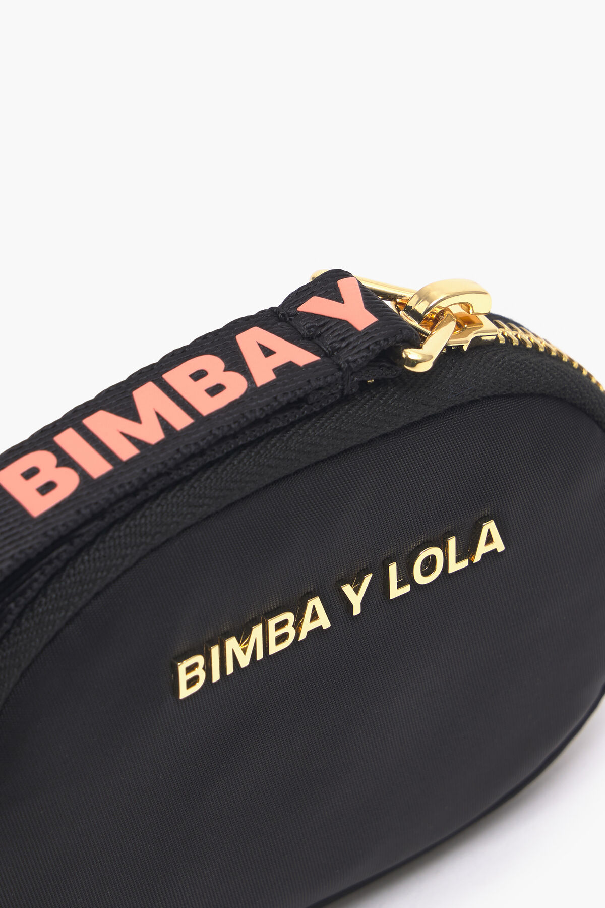 Monedero ovalado nylon negro