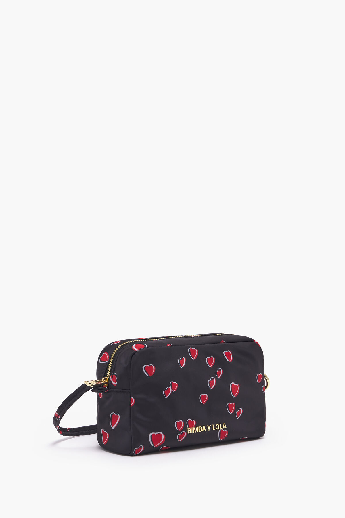Neceser rectangular M print Small Hearts negro