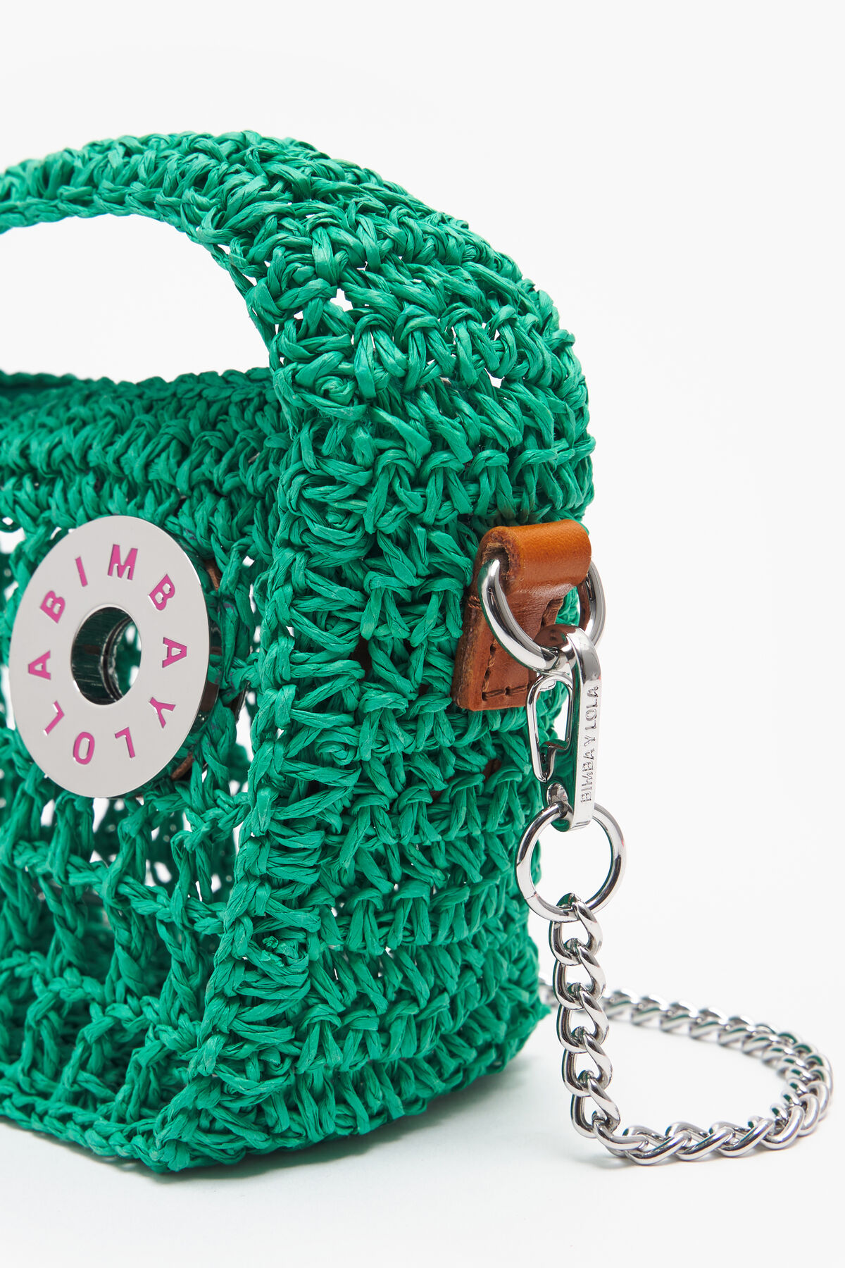 Bolso hobo XS rafia verde