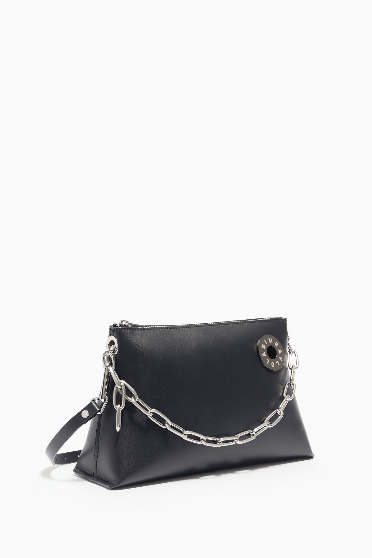 Bolso trapecio M piel negro