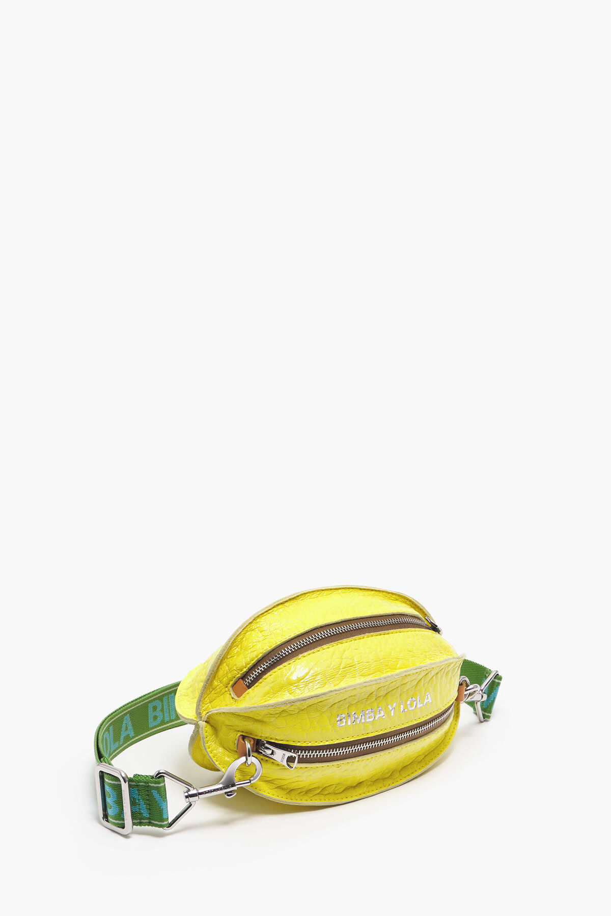 Bolso Pelota S piel amarillo