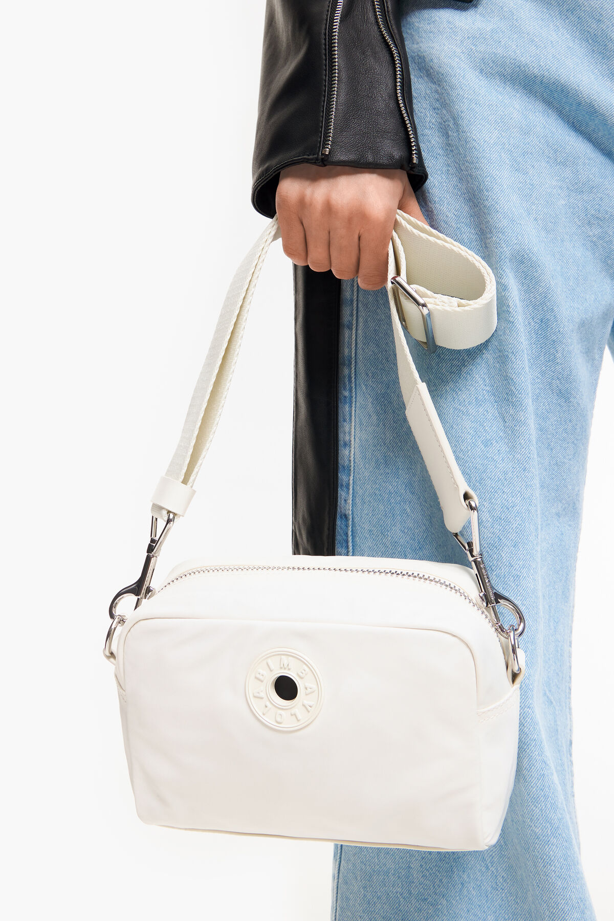 Bolso Bandolera S nylon hueso