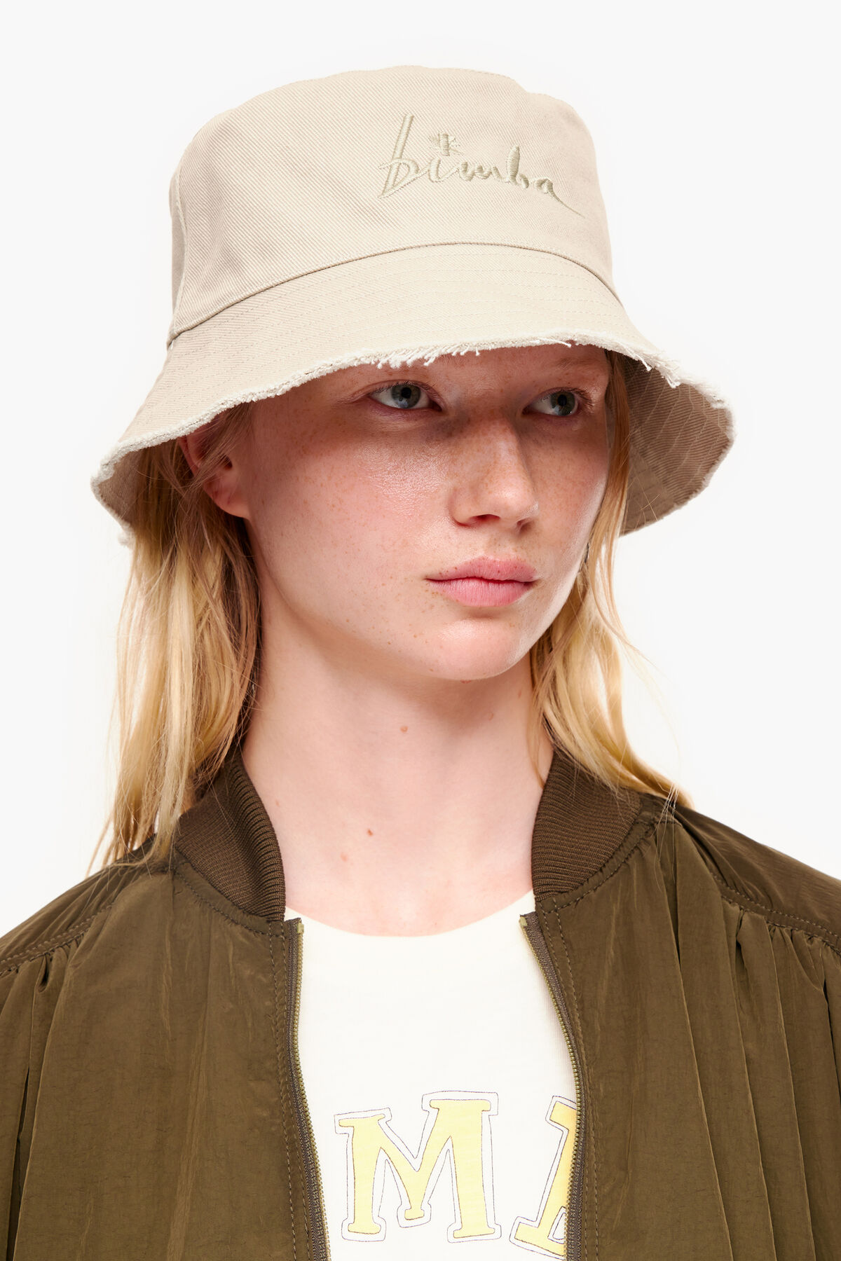 Gorro bucket algodón camel