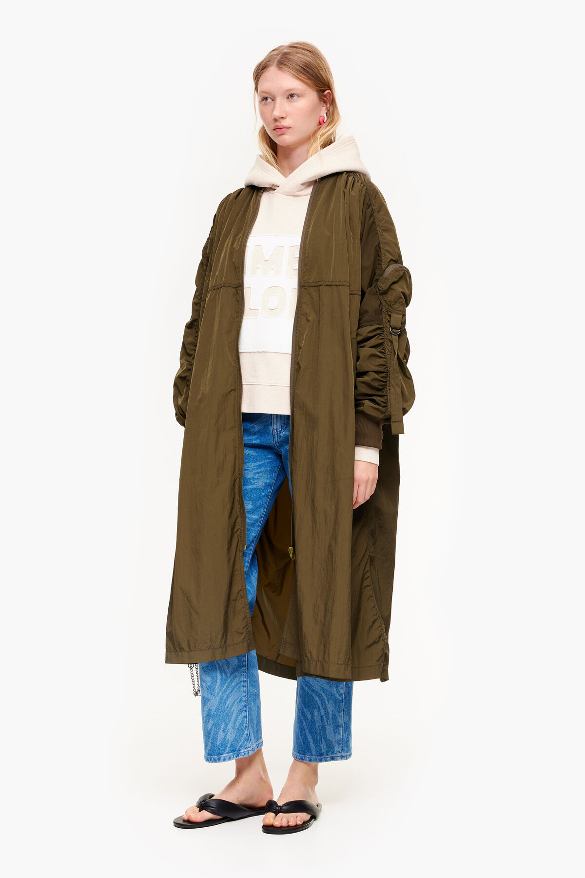 Sudadera algodón marfil