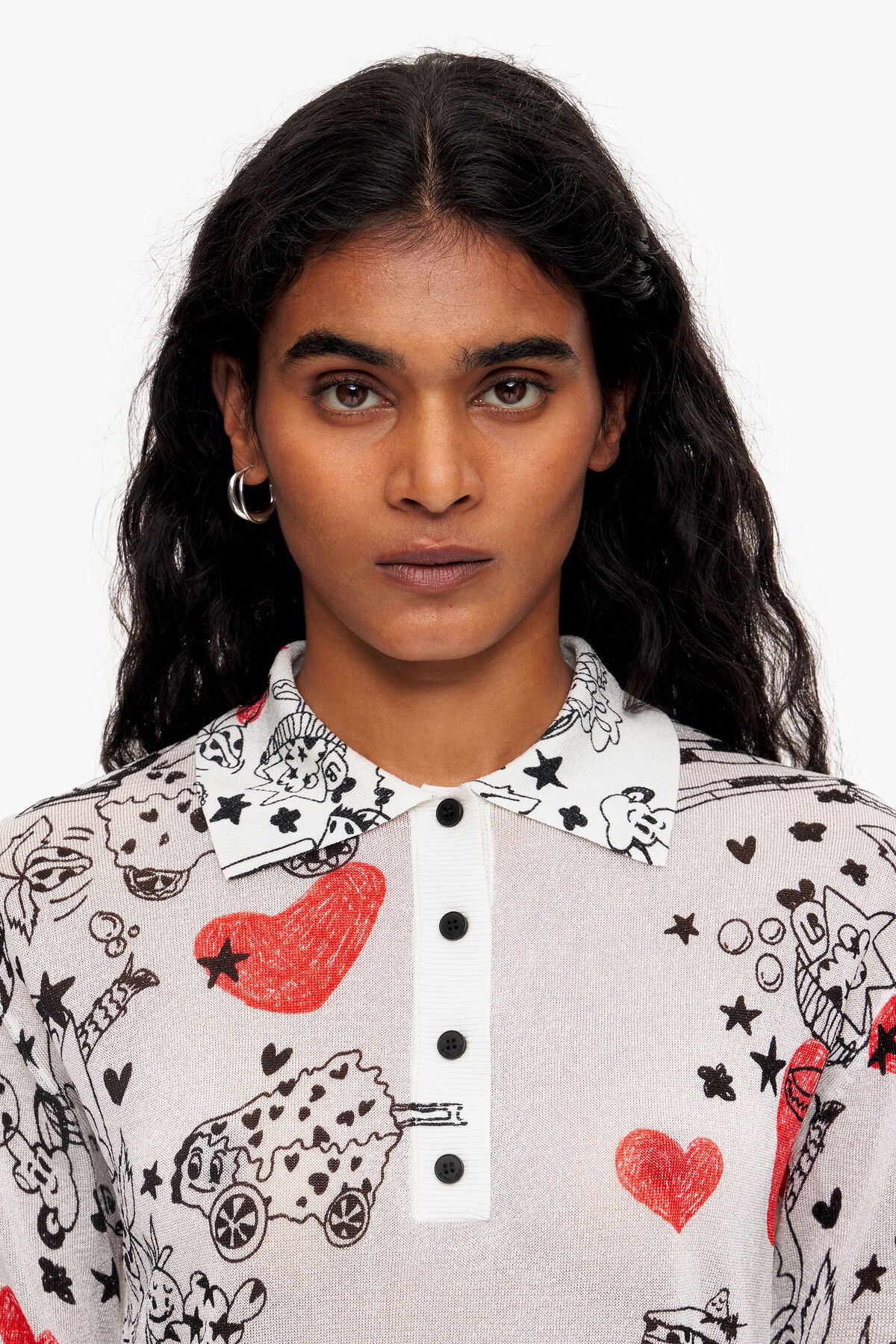 Polo ajustado Nickname Heart