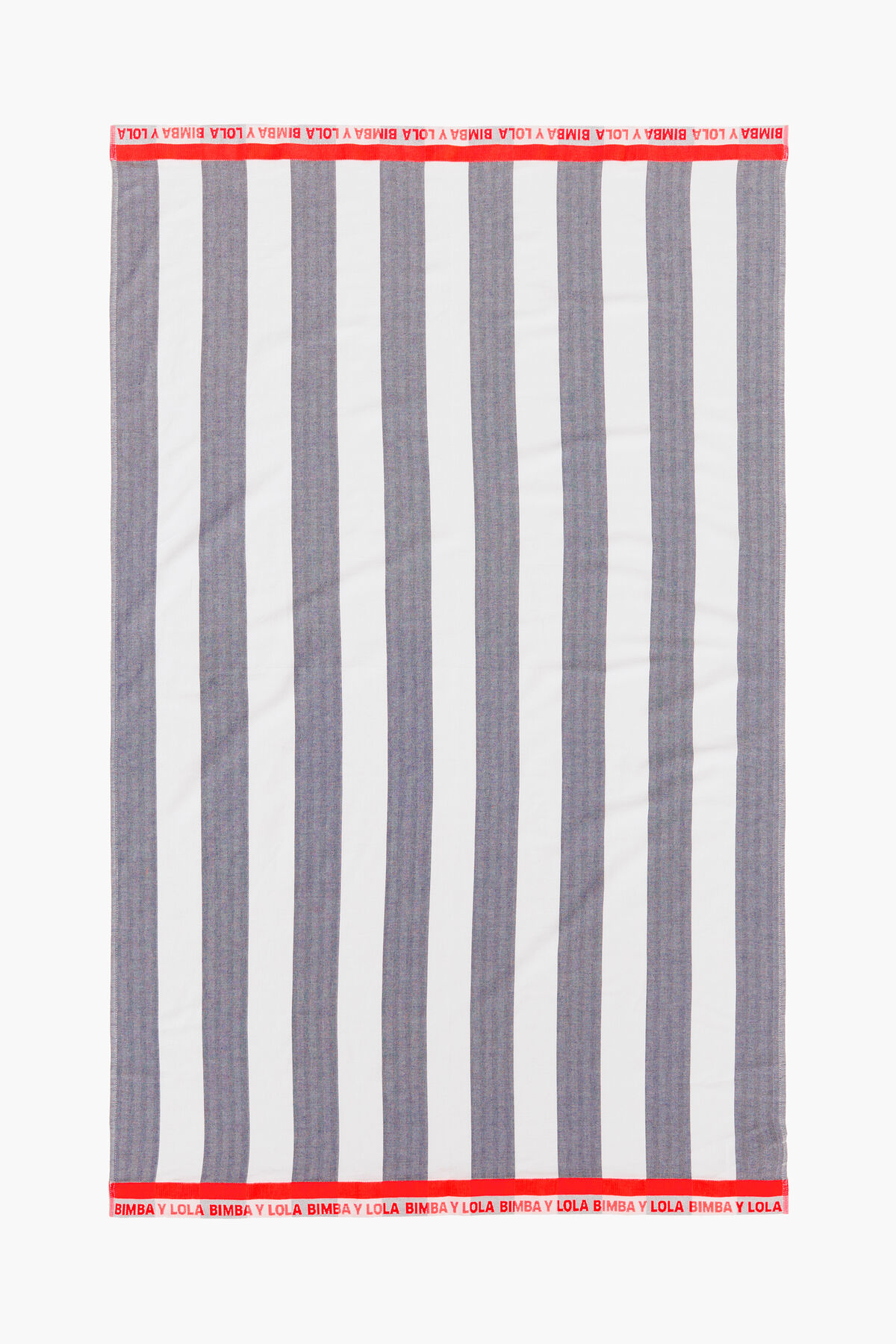 Toalla estampada rayas azul