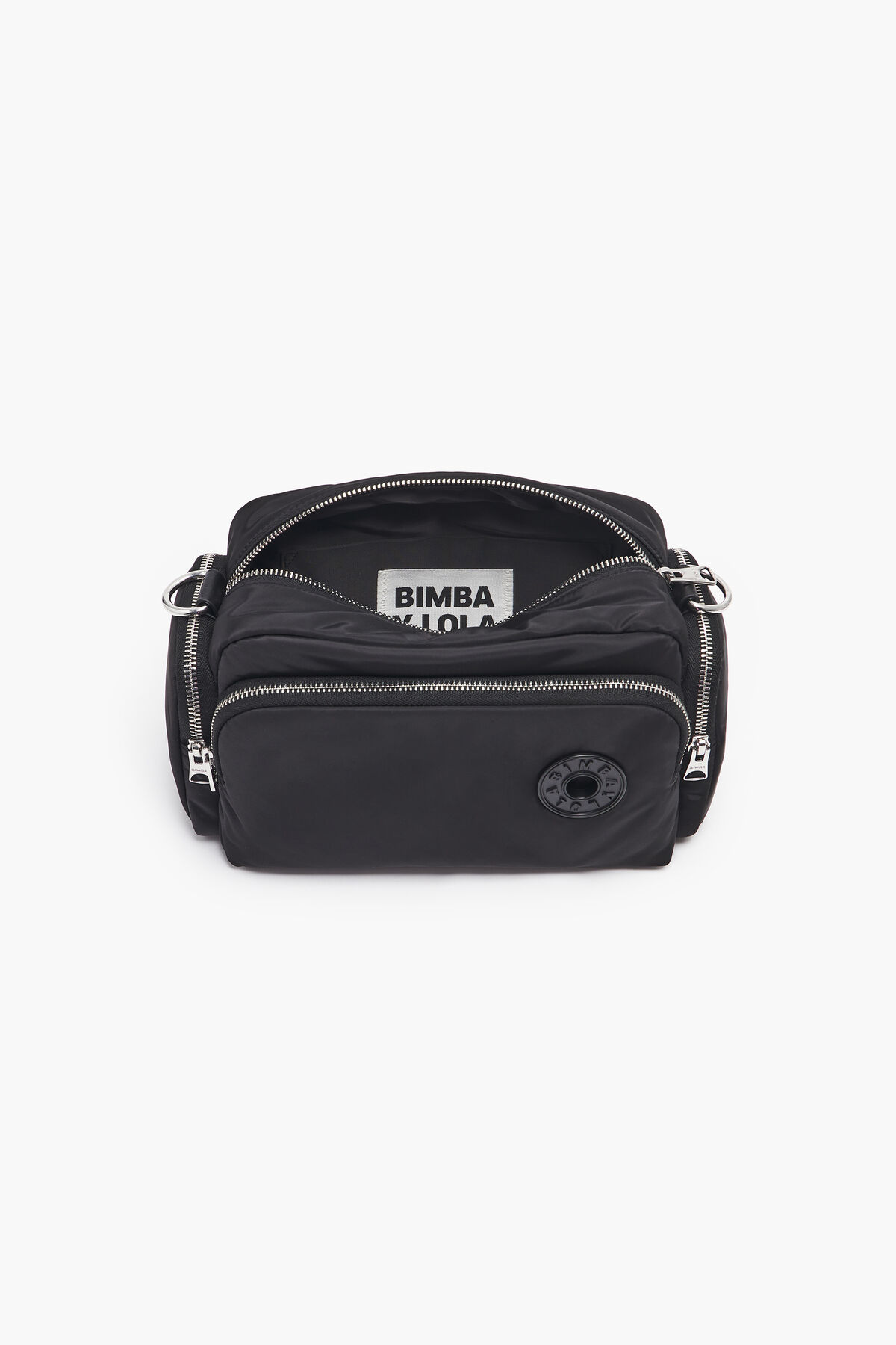 Bolso bandolera M nylon negro
