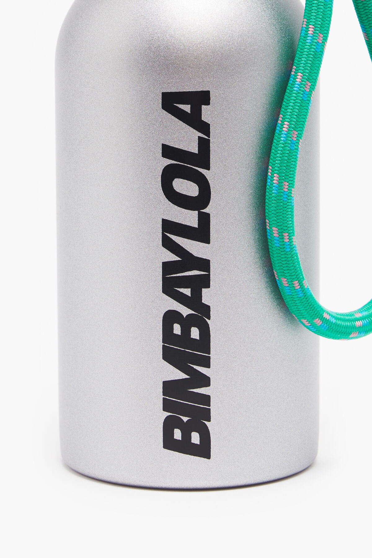 Botella acero inoxidable logo plata
