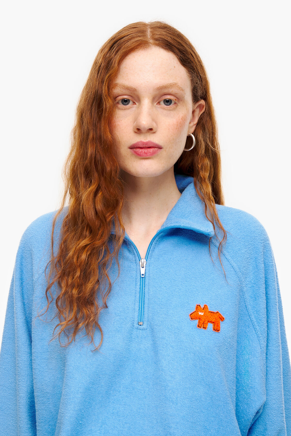 Sudadera toalla azul