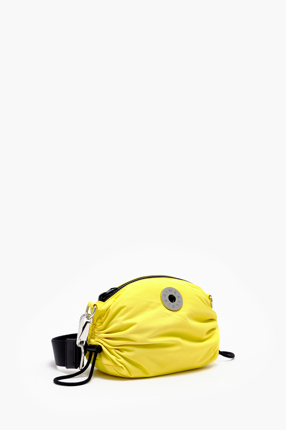 Bolso bandolera S nylon frunces amarillo