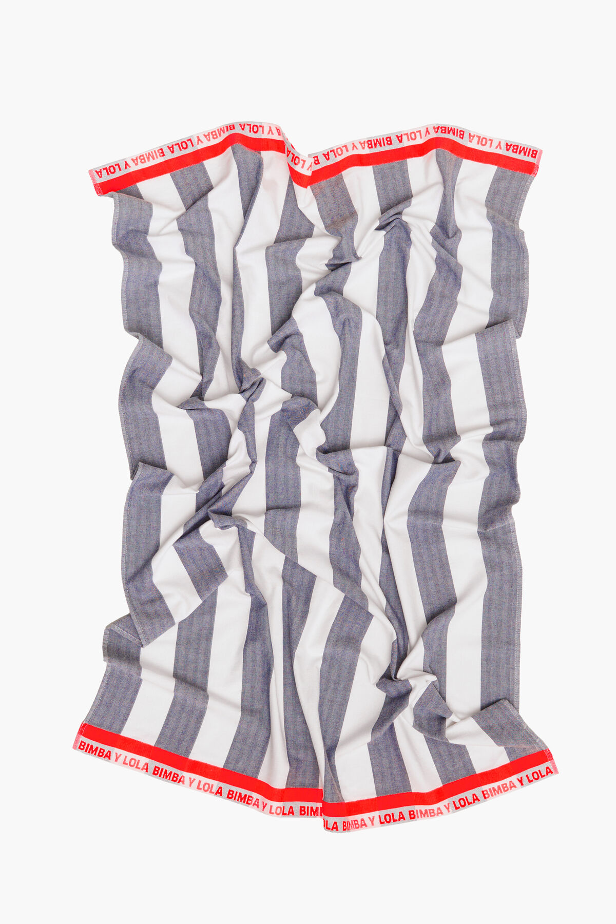 Toalla estampada rayas azul