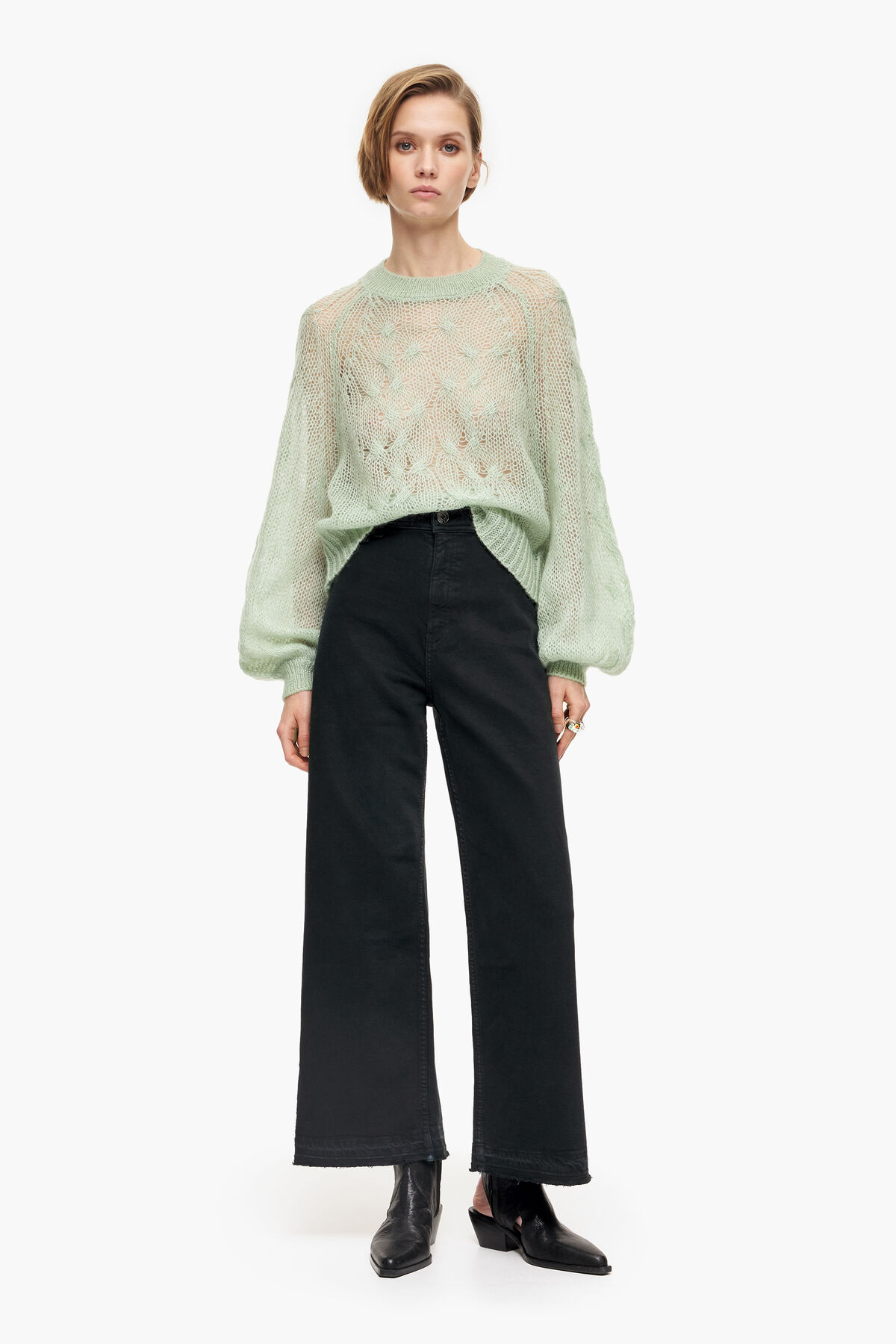 CULOTTE - Vaquero alto negro