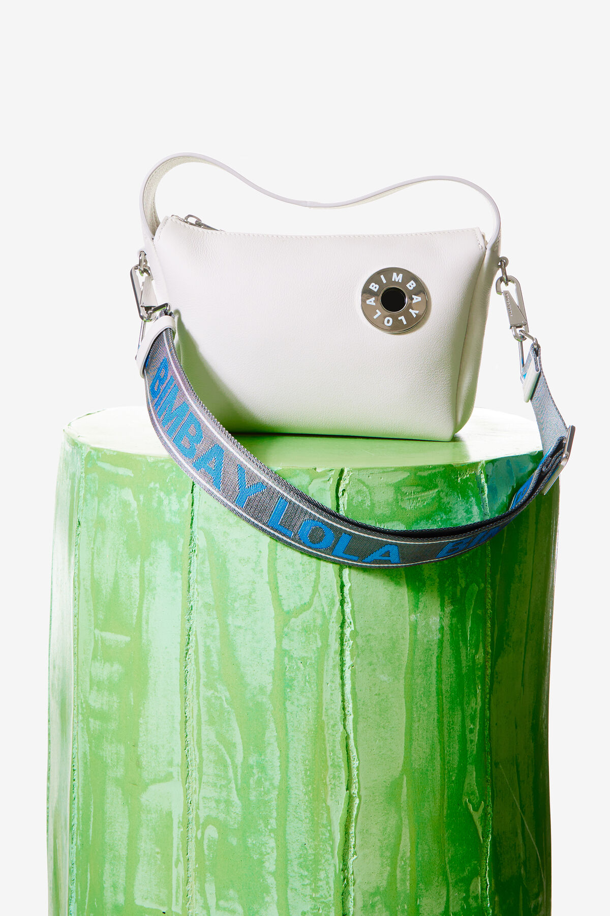 Bolso hobo M piel blanco