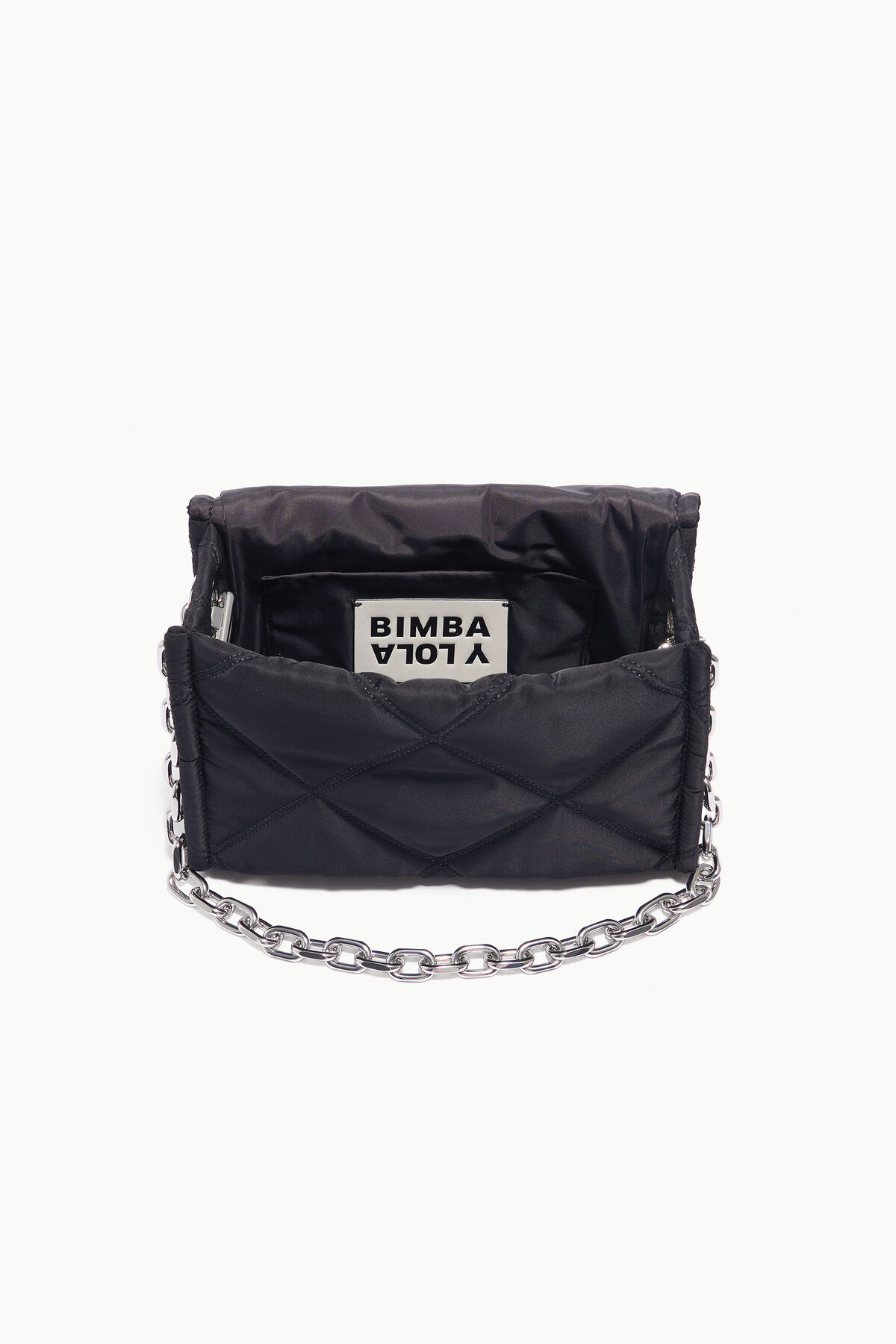 Bolso bandolera M nylon solapa negro