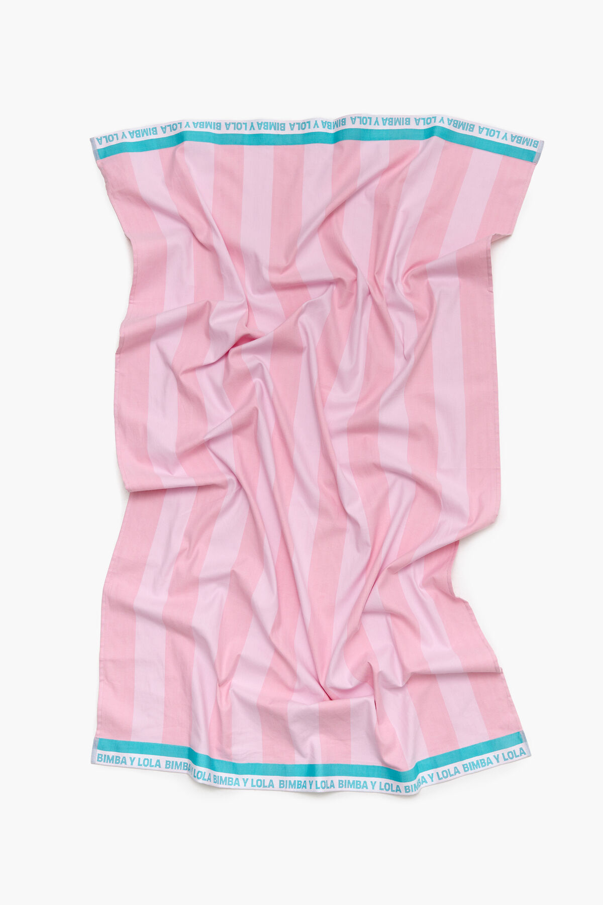 Toalla estampada rayas rosa