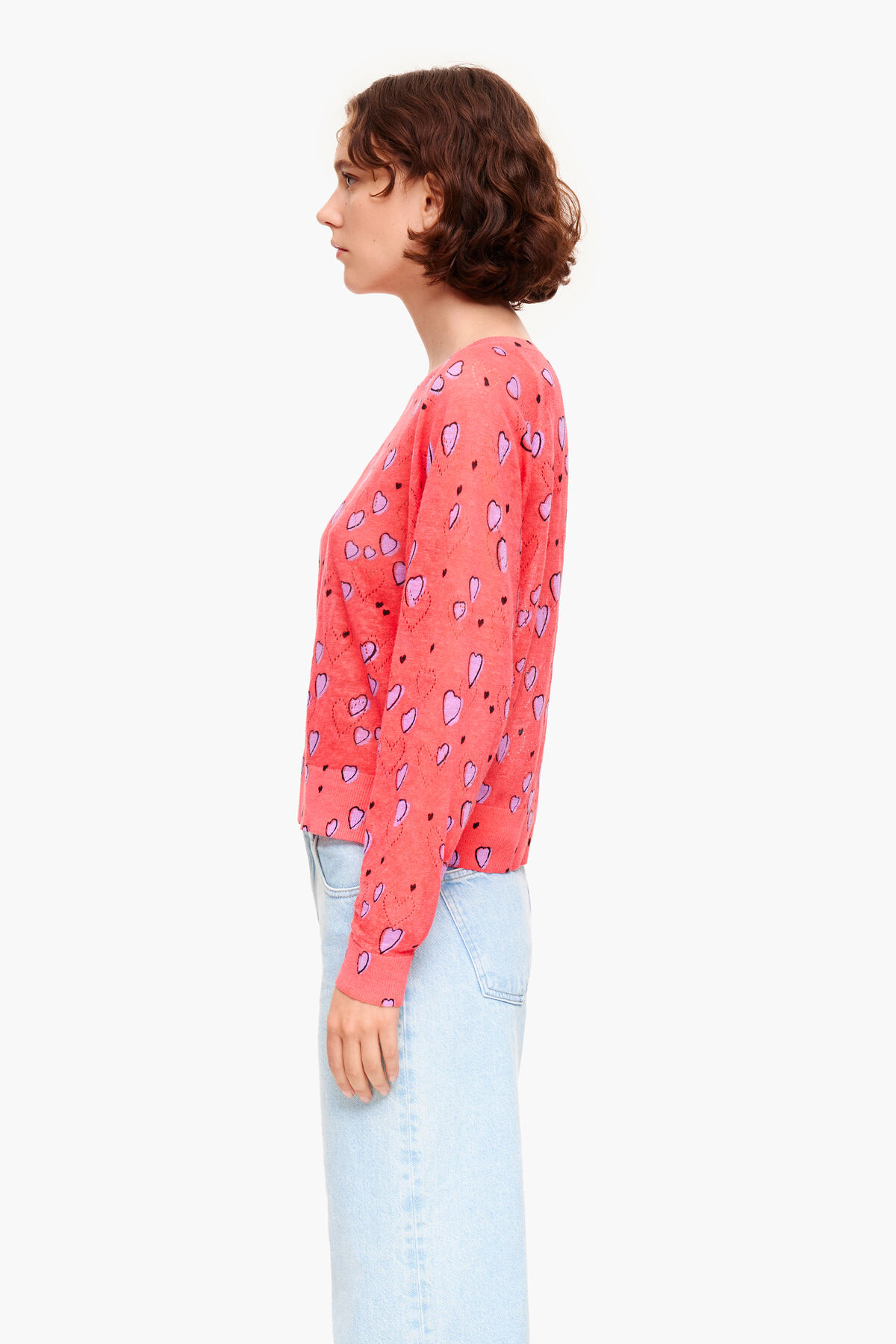 Jersey lino Small Heart rojo