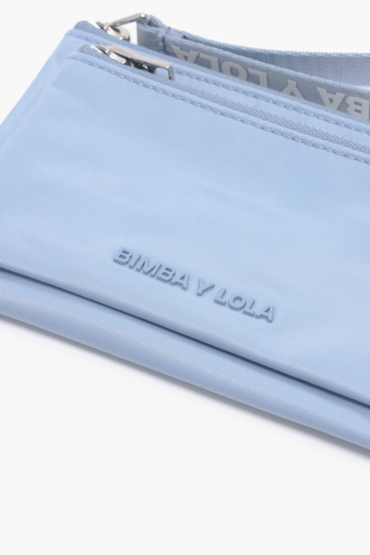 Cartera doble nylon azul