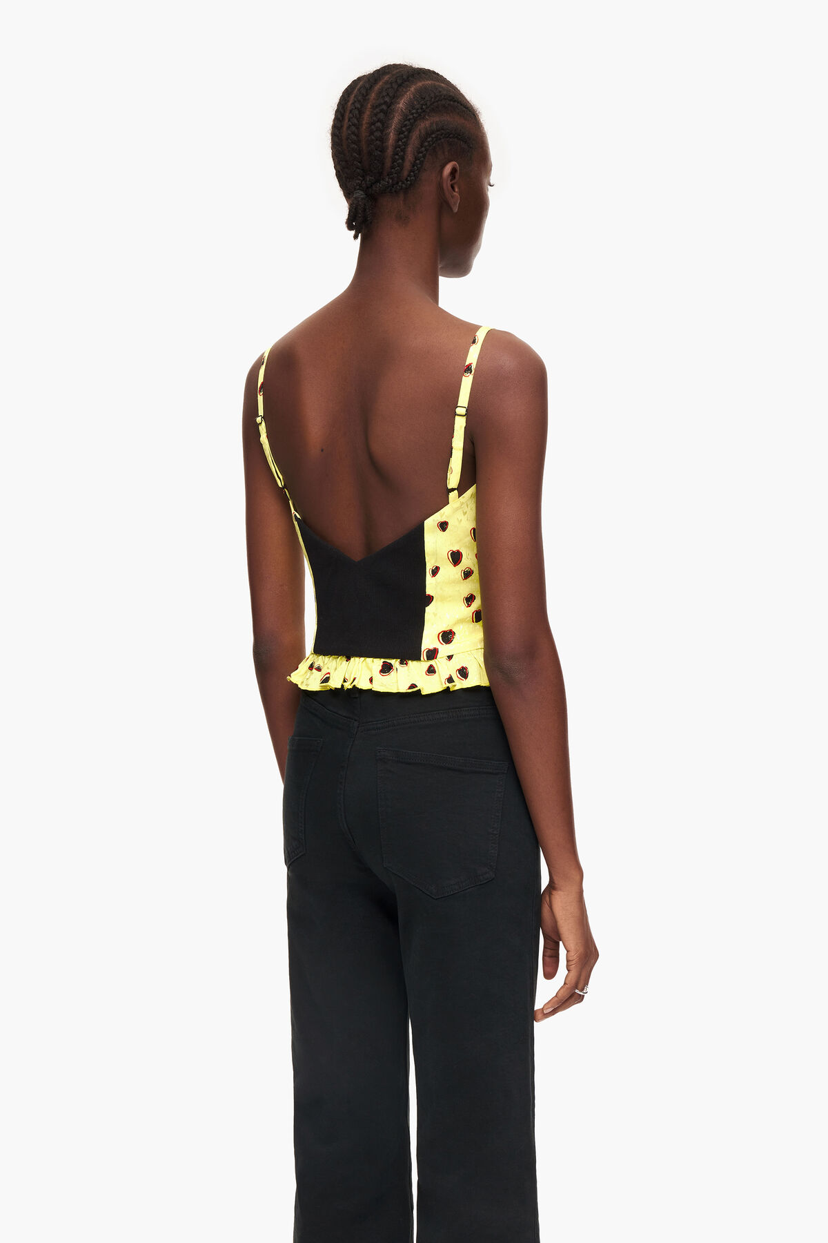 Top corset Small Hearts amarillo