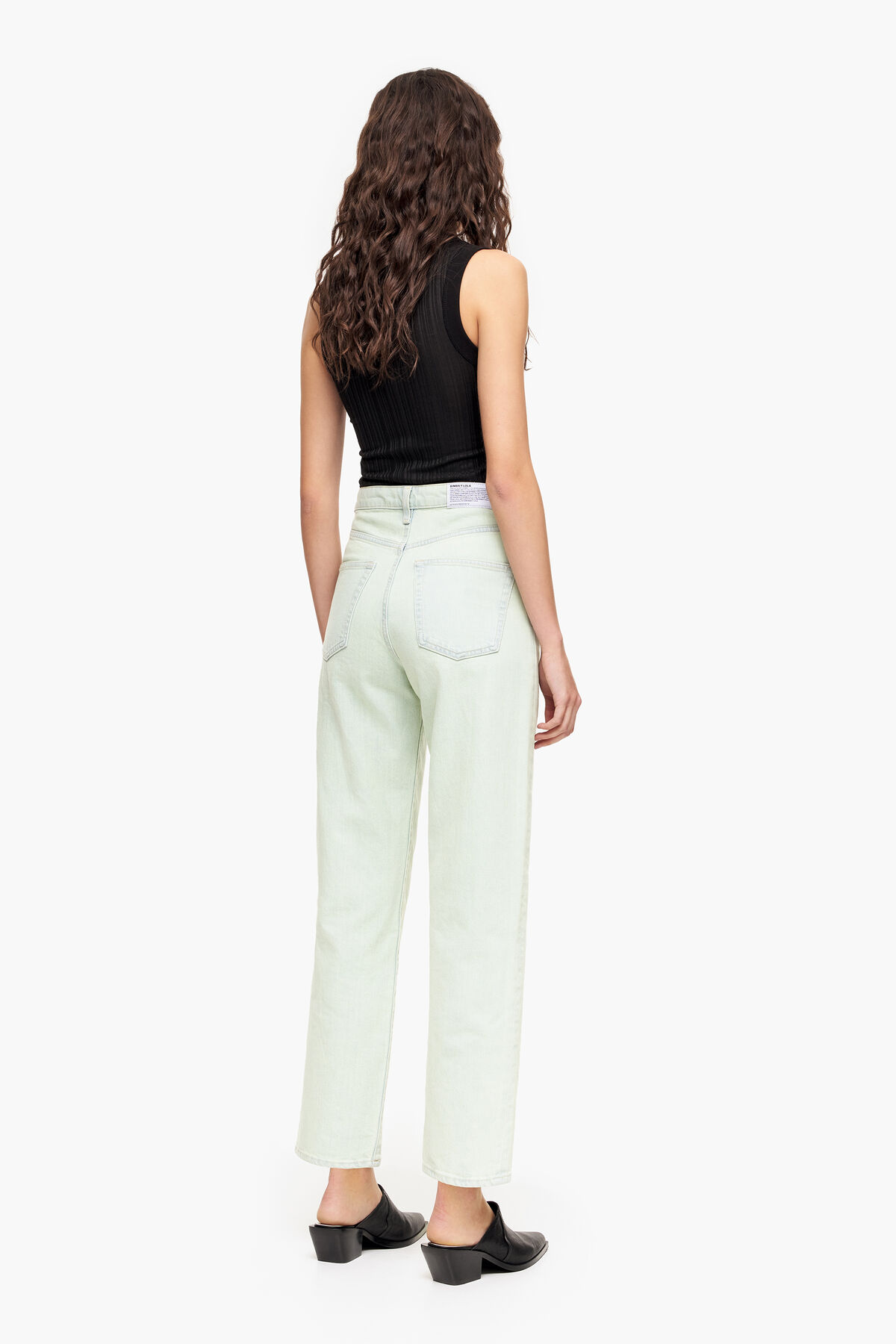 STRAIGHT CROPPED - Vaquero recto menta