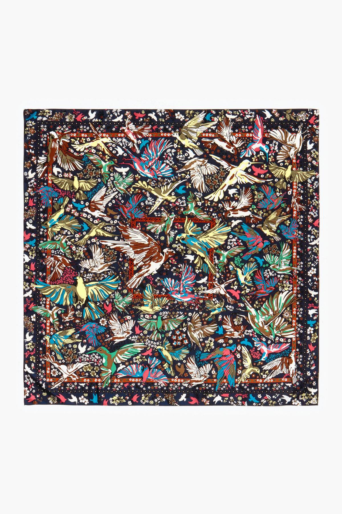 Pañuelo pájaros antracita