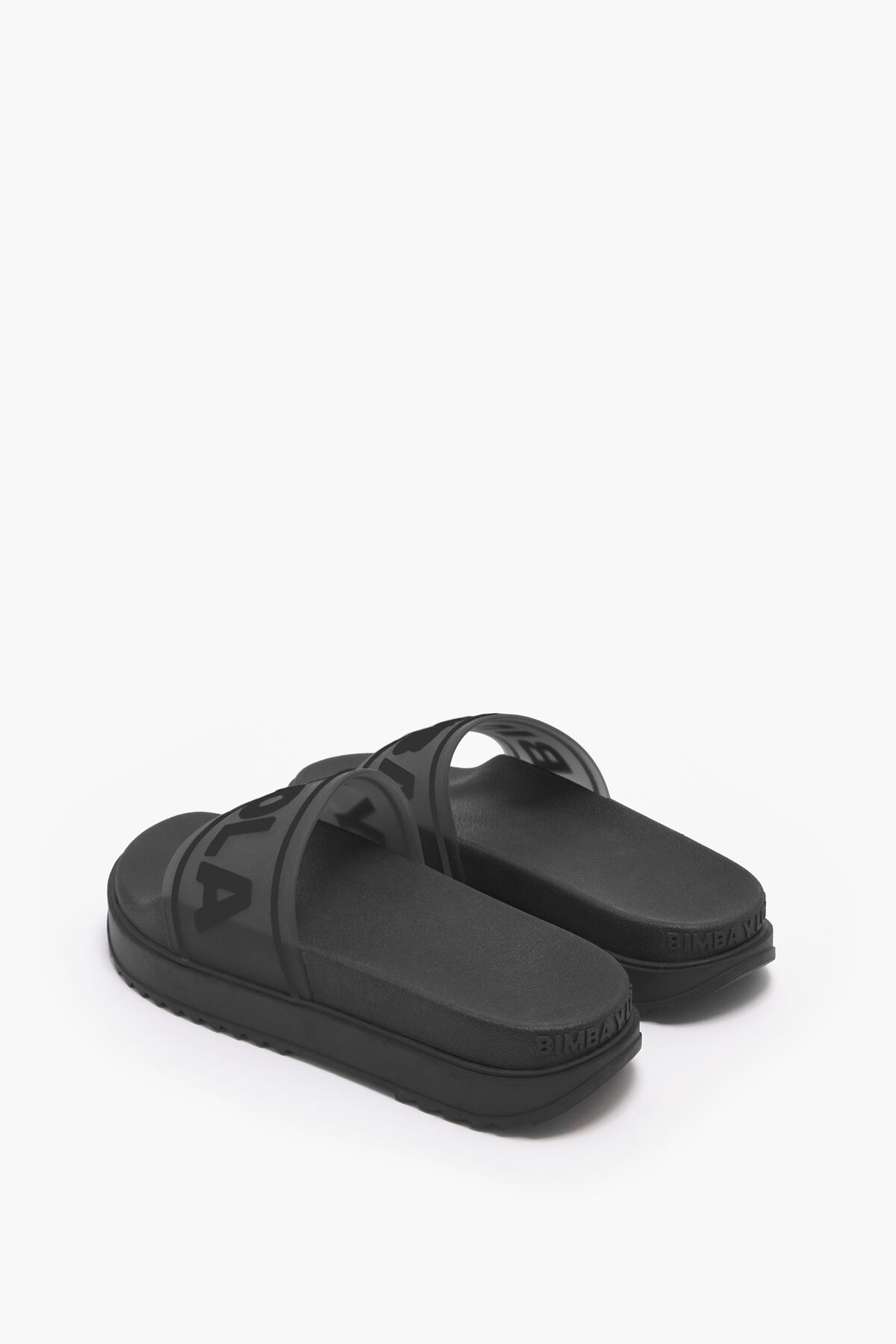 Chancla plataforma logo negra