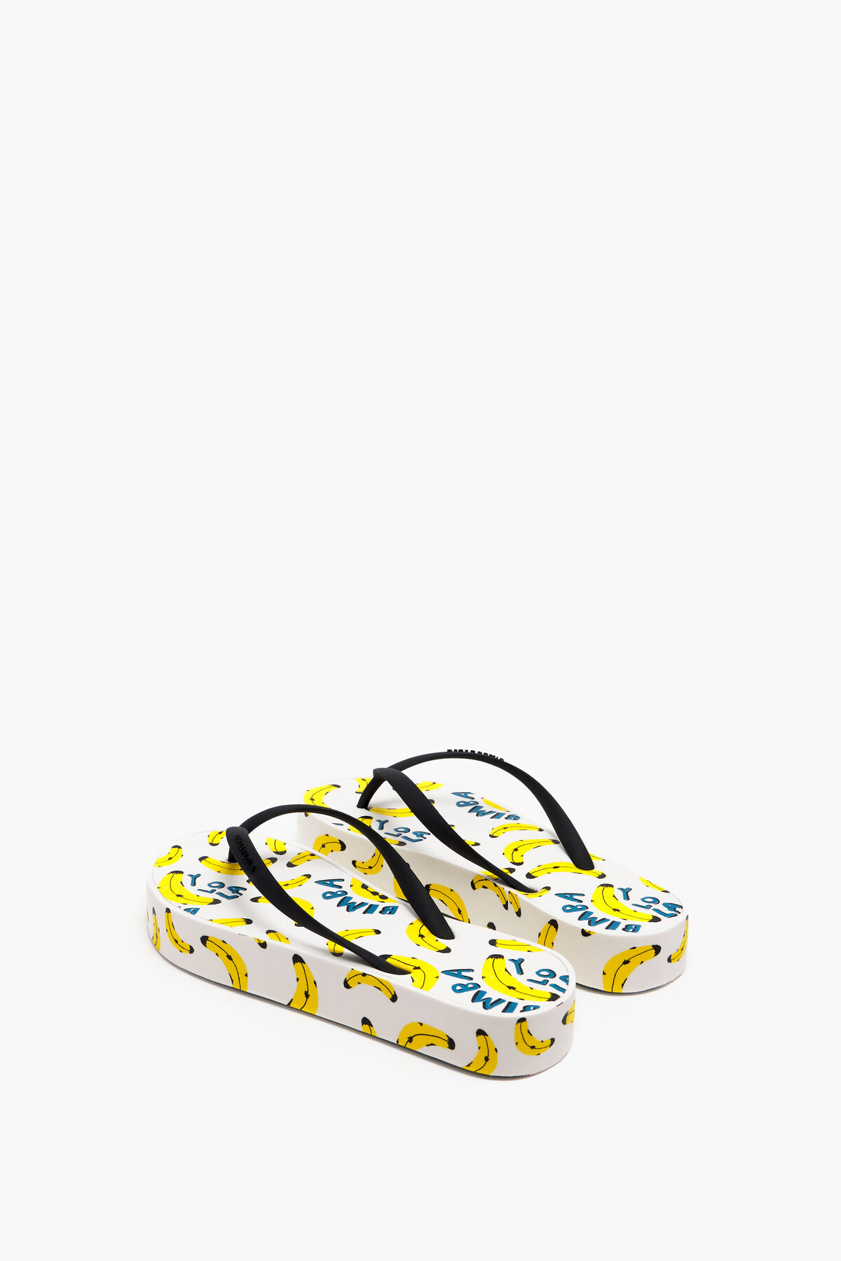 Chancla print Bananas blanca