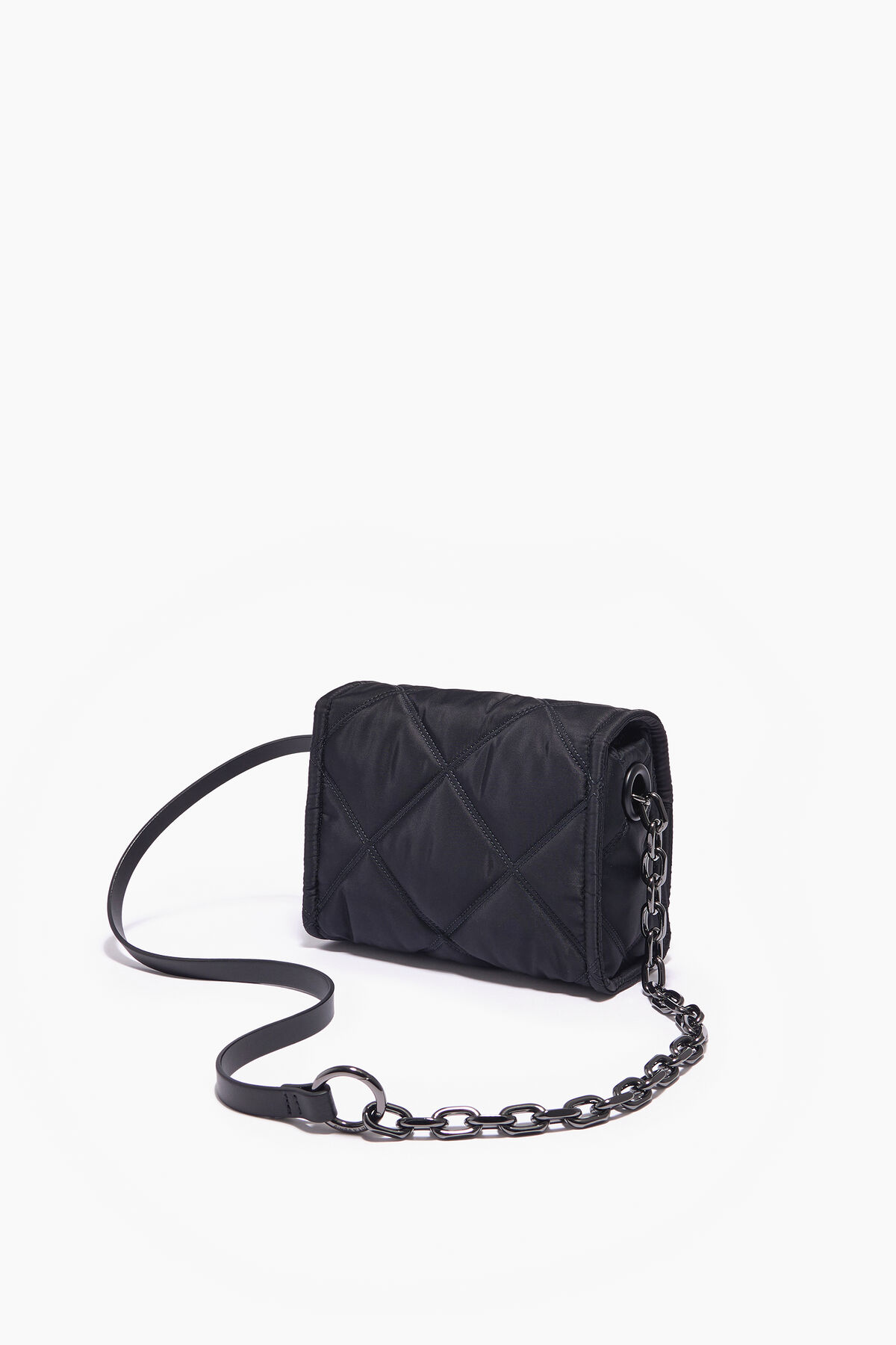 Bolso bandolera S nylon solapa negro