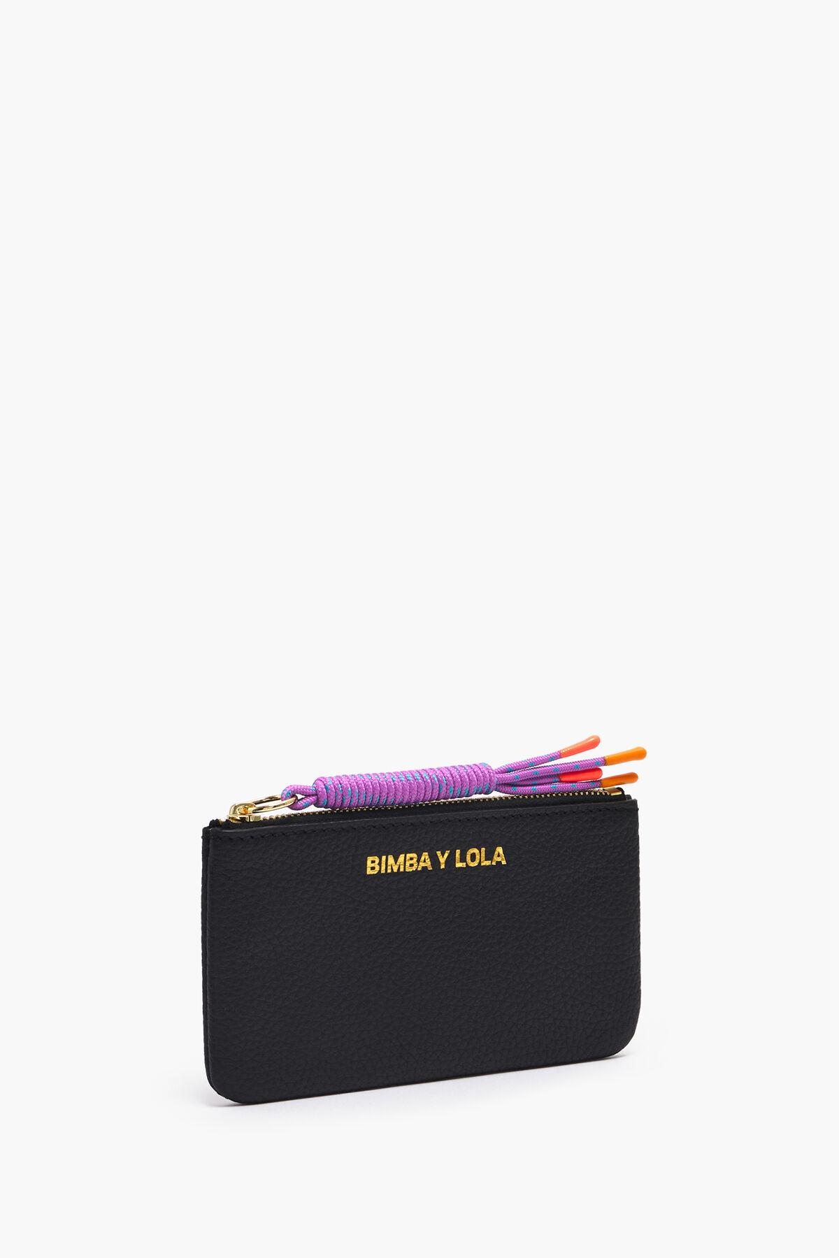Monedero rectangular piel negro