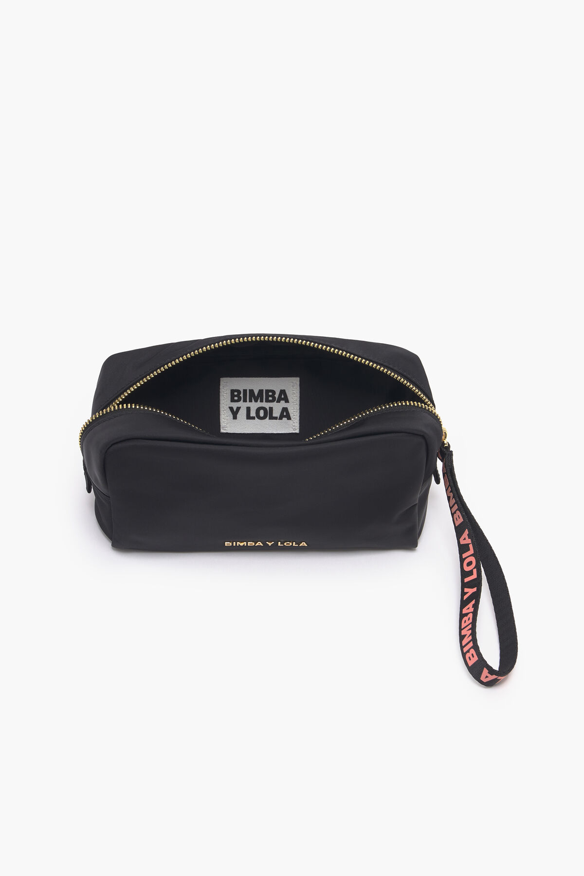 Neceser rectangular S nylon negro